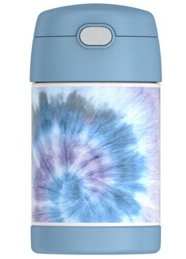 THERMOS Food Jar Stainless Steel Vacuum Insulated Food Jar, with Spoon (Tie Dye) 16oz/470ml