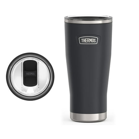 THERMOS ICON SERIES Stainless Steel Cold Tumbler with Slide Lock, 24 Ounce, Granite