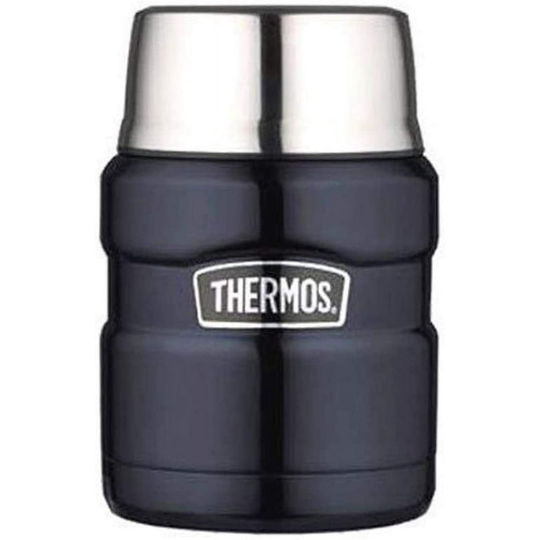 Thermos Stainless King SK3000 Vacuum-Insulated Food Jar with Spoon, 16 Ounce, Midnight Blue