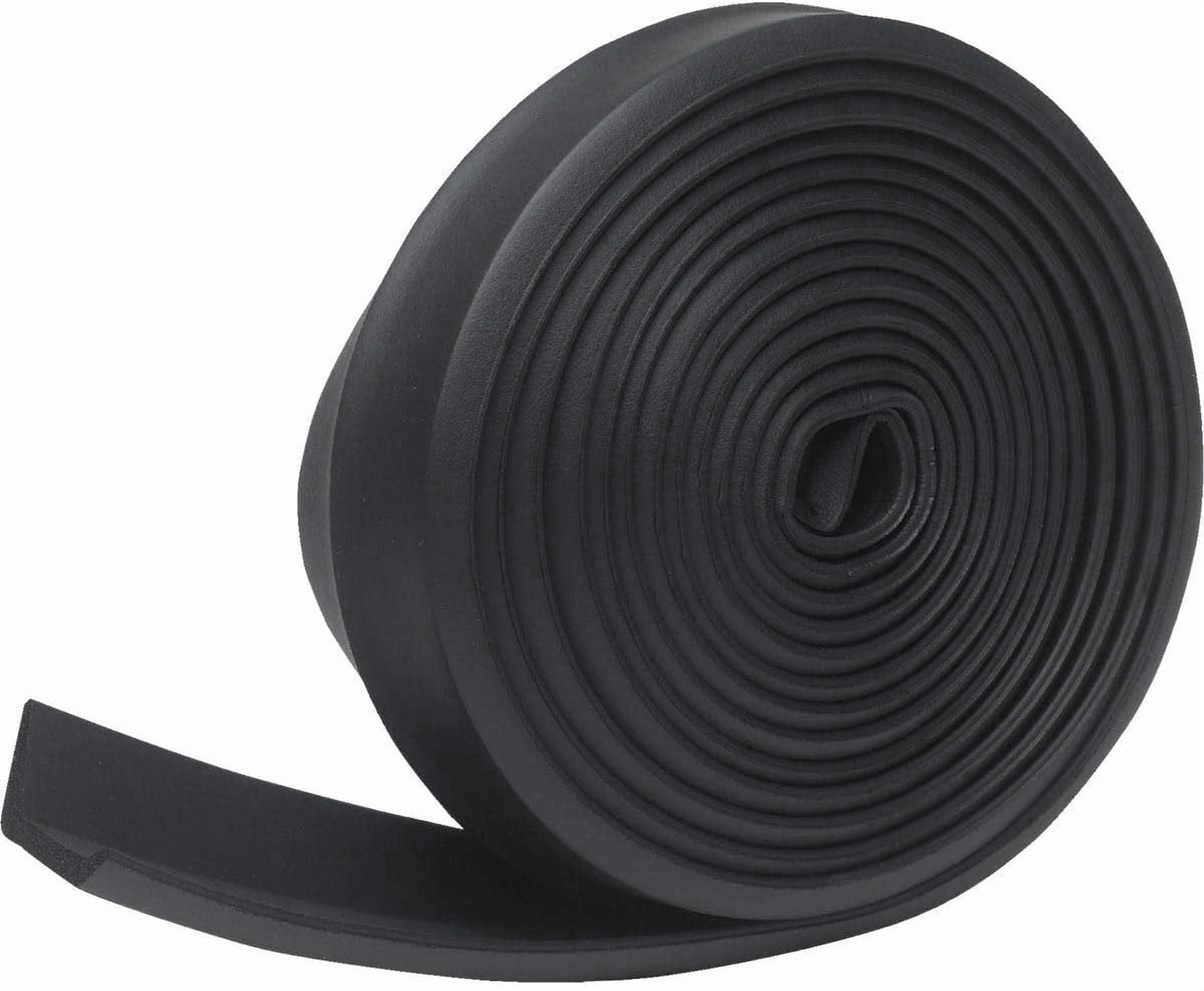 Thermwell Garage Door Weather-Strip - Rubber, Nails Included - 2-1/4" x 16', Black