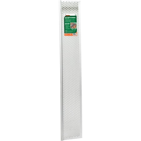 THERMWELL PRODUCTS Frost King G636W Vinyl Snap-in Gutter Screen, 6-5/8" x 3', White