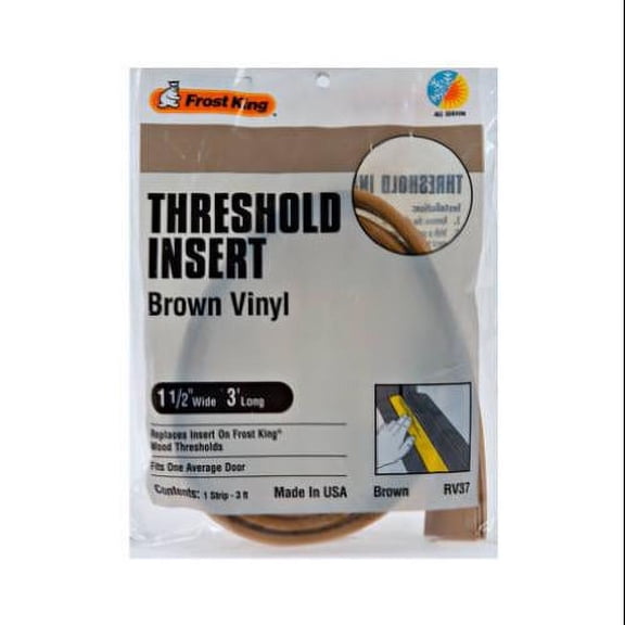 THERMWELL Threshold Vinyl Replacement Insert, Brown, 36-In. RV37H