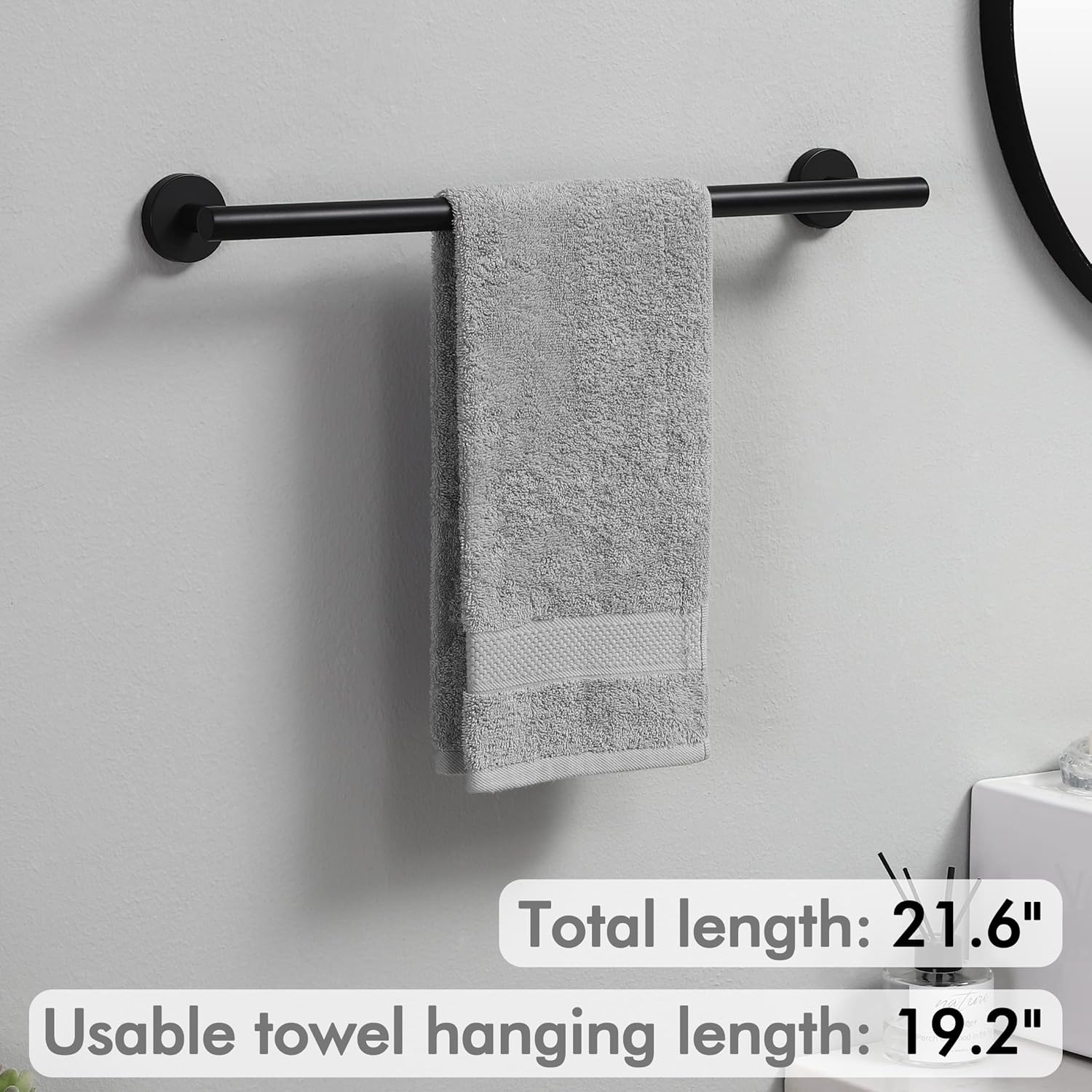 THESG-19.2 Inch Bathroom Towel Bar, Towel Holder for Bathroom Wall ...