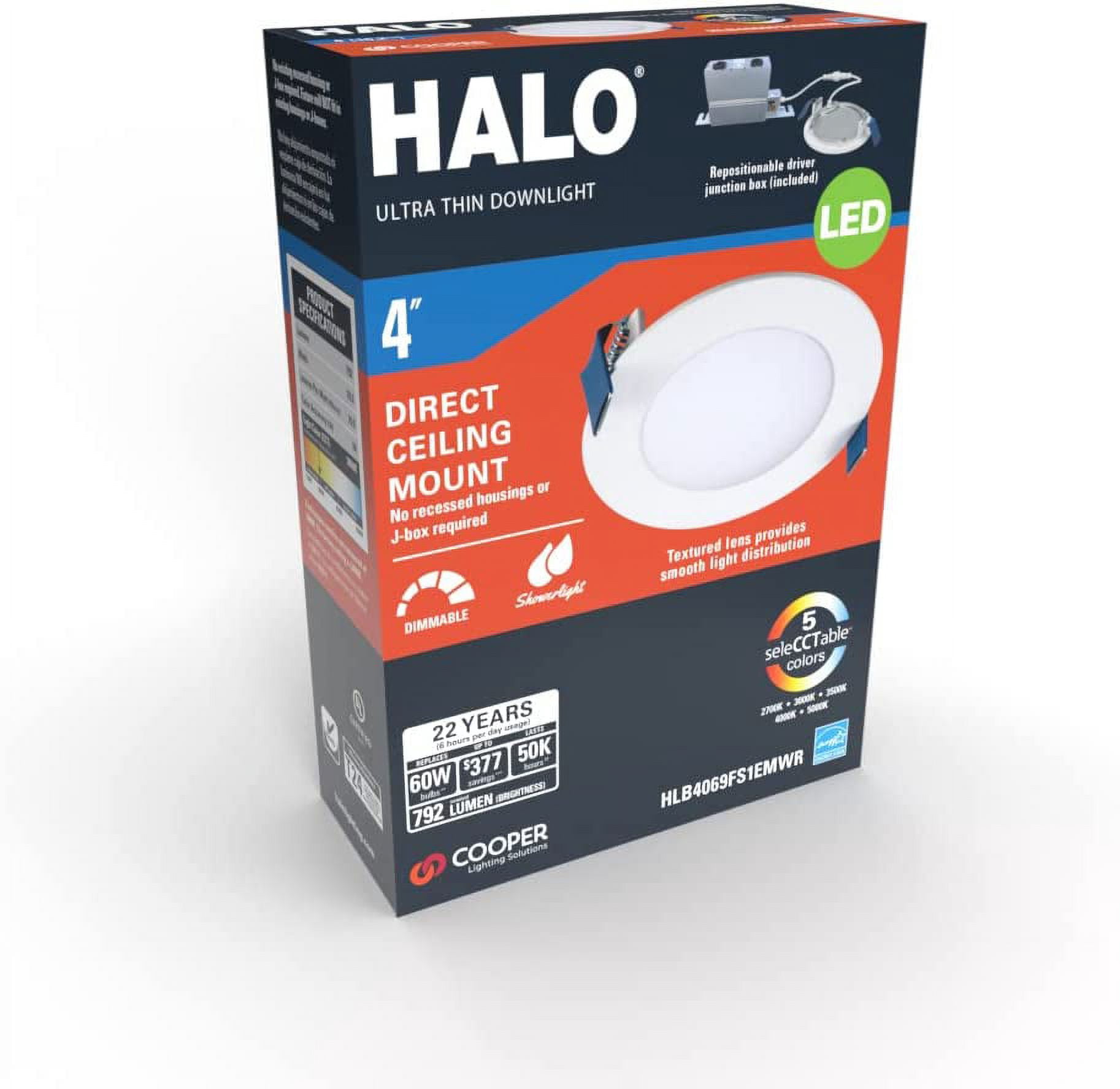 THESG-HLB 4-Inch Thin Recessed Indoor/Outdoor Canless LED Downlight w ...