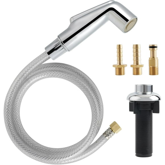 THESG-Kitchen Sink Spray Attachment/Hose/Holder Set Compatible with Moen/Delta Faucet, Kitchen Side Sprayer, Kitchen Sink Faucet Sprayer Replacement, Chrome