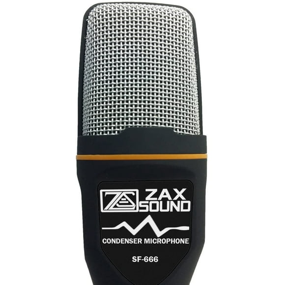THESG-Professional Cardioid Condenser Microphone with Tripod Stand for PC, Laptop, iPhone, iPad, Android Phones, Tablets, Xbox and YouTube Recording, Black