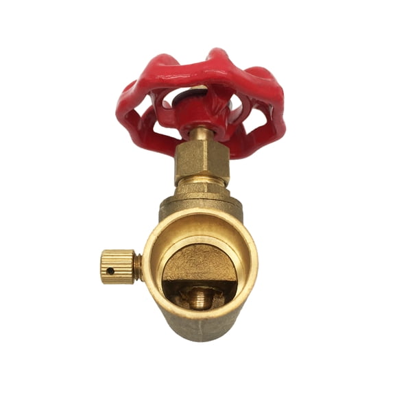 THEWORKS Brass Compression Stop and Waste Valve, 1/2" SWT x SWT