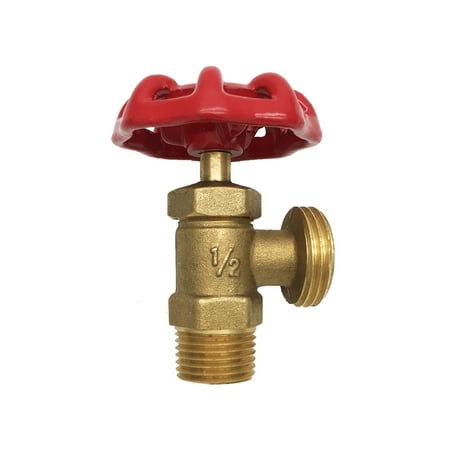 THEWORKS® Brass Threaded Boiler Drain (Less Stuffing Box), 1/2" MIP x 3/4" MHT