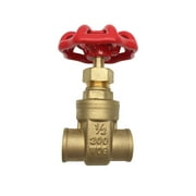 THEWORKS  Heavy Pattern Brass Gate Valve, 3/4 SWT x SWT