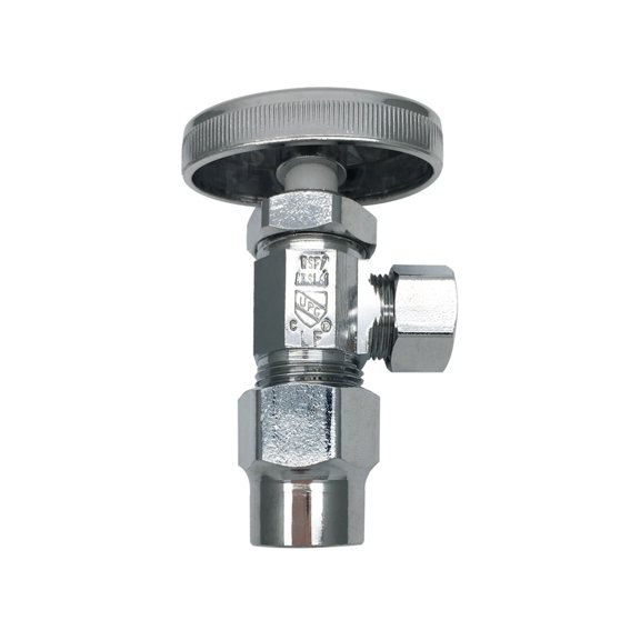 THEWORKS Multi-Turn Angle Stop Valve, 1/2" CPVC Inlet x 3/8" OD Compression Outlet