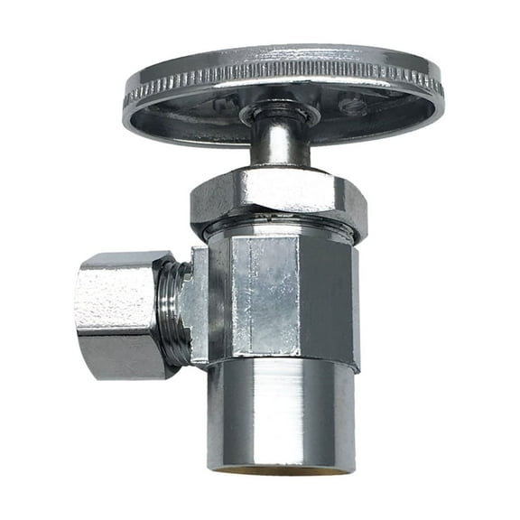 THEWORKS Multi-Turn Angle Stop Valve, 1/2" SWT x 3/8" O.D. Compression Outlet