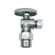 THEWORKS  Quarter-Turn Angle Stop Valve, 1/2 in. CPVC Inlet x 3/8 in. O.D. Compression Outlet