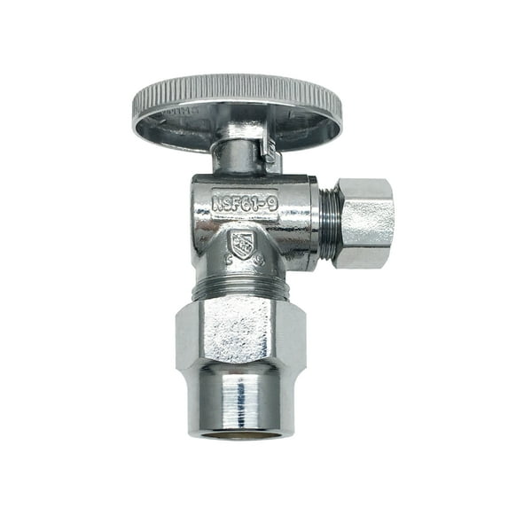 THEWORKS® Quarter-Turn Angle Stop Valve, 1/2 in. CPVC Inlet x 3/8 in. O.D. Compression Outlet