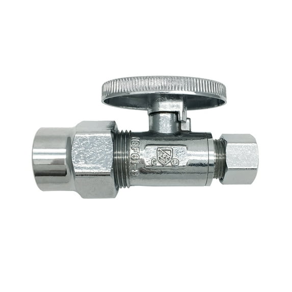THEWORKS® Quarter-Turn Straight Stop Valve, 1/2 in. CPVC Inlet x 3/8 in. O.D. Compression Outlet