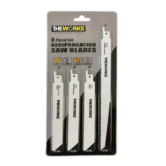 THEWORKS Reciprocating Saw Blades, 8 pieces