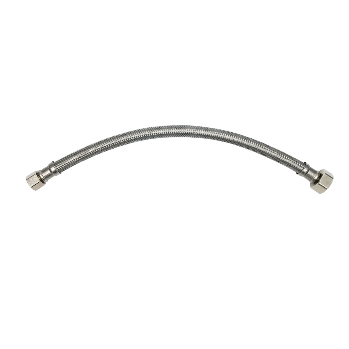 THEWORKS® Stainless Steel Supply Line, 12"L 1/2" FIP x 3/8" O.D. Compression