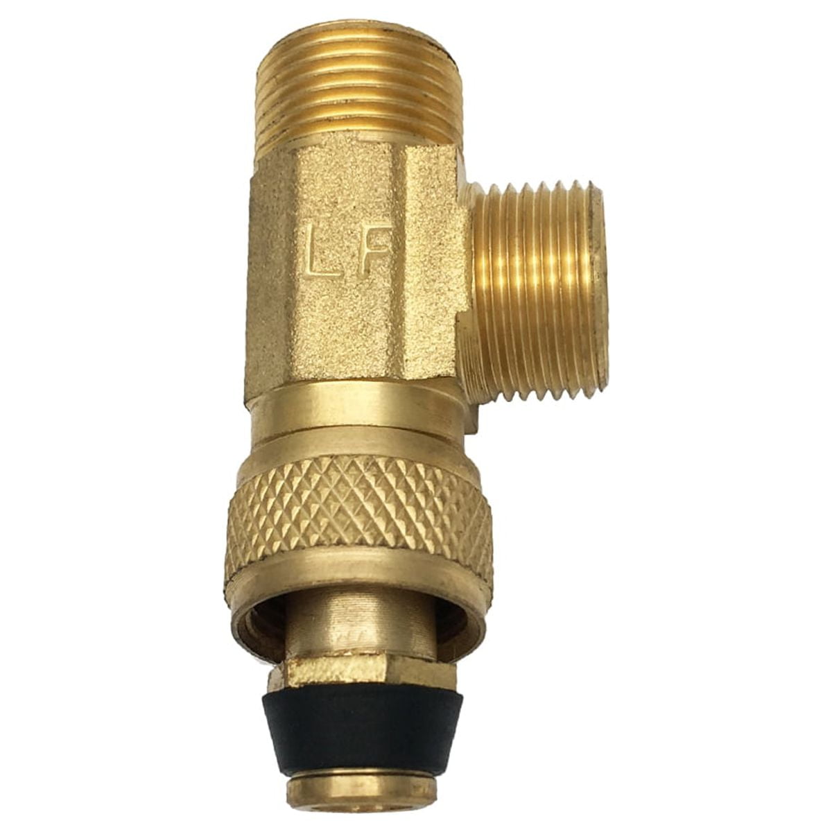 THEWORKS® Stop Valve Tee Adapter, 3/8" O.D. Inlet x 3/8" O.D. Outlet x 3/8" O.D. Outlet