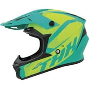 THH T710X Air Tech MX Offroad Helmet Teal/Yellow LG