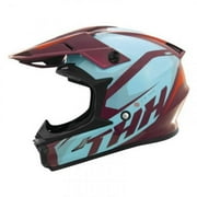 THH T710X Air Tech Youth MX Offroad Helmet Burgundy/Blue MD