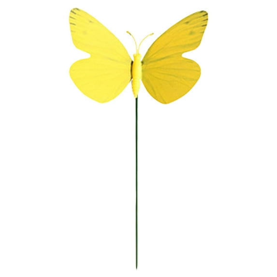 THHEIC 1 Pack 3D Butterfly Stakes for Garden Decor, 12cm Fake Butterflies Stake for Lawn, Patio, Yard, Pathway, Indoor and Outdoor Ornaments