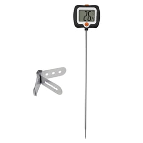 THHEIC 12 Inch Digital Candy and Fry Thermometer, Pot Clip Mounted Food Temperature Gauge, Rotating Clear Display, Instant Read Tool for candy making deep frying and daily kitchen baking