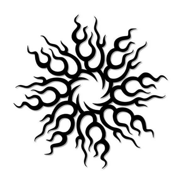 THHEIC 15.75 Inch Sun Metal Wall Art Outdoor Decor Wacky Large Sun Metal Art Sun Metal Wall Decor Pool Decorations for Home Bedroom Living Room Office Garden