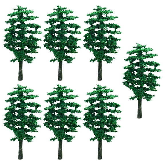 THHEIC 20PCS Model Trees for Architecture Scenery, Fake Trees for DIY Crafts and Building Models, Natural Green 7cm Trees for Railroad Landscape and Dioramas