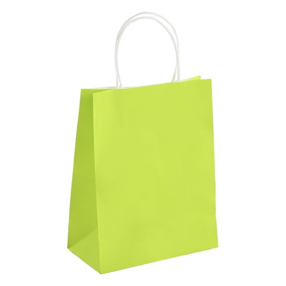 THHEIC 4 Pcs 10x5x13 Kraft Paper Party Favor Gift Bags with Handles, Assorted Rainbow Colors for Wedding, Baby Shower, Birthday and Party Supplies