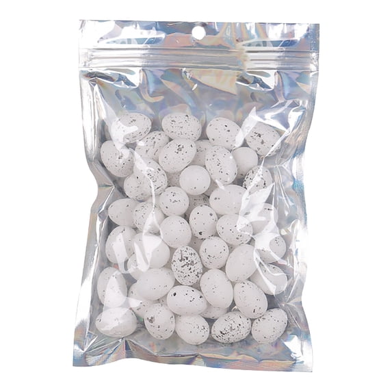THHEIC 50PCS Mini Easter Eggs, Foam Bird Eggs Speckled Pastel Eggs Easter Eggs Bulks Artificial Eggs Crafts DIY Ornaments for Easter Party Decorations Photo Props