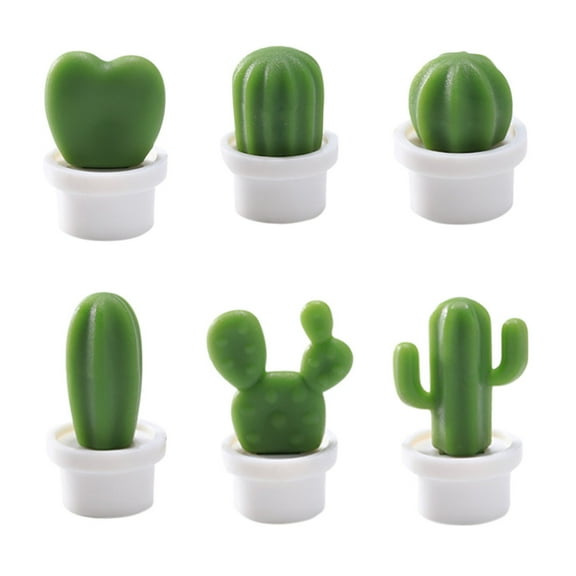 THHEIC 6 PCS Cactus Fridge Magnet, Cute Plant Refrigerator Magnets, Decal Magnets Locker Accessories for Home Kitchen Office Cactus Gift Carnival Party Decorations