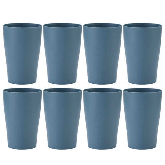 THHEIC 6-Pack Eco-Friendly Wheat Straw Plastic Cups, Gargle and Cold Water Cups Set, Children's Dishwasher Safe Tableware for Kitchen and Daily Use