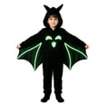 thumbnail image 1 of THHEIC Bat Jumpsuit with Detachable Hood for Boys Girls, Detachable Bat Hood and Bat Wing Detailing, Festive Dress Up Party Outfit, 1 of 6