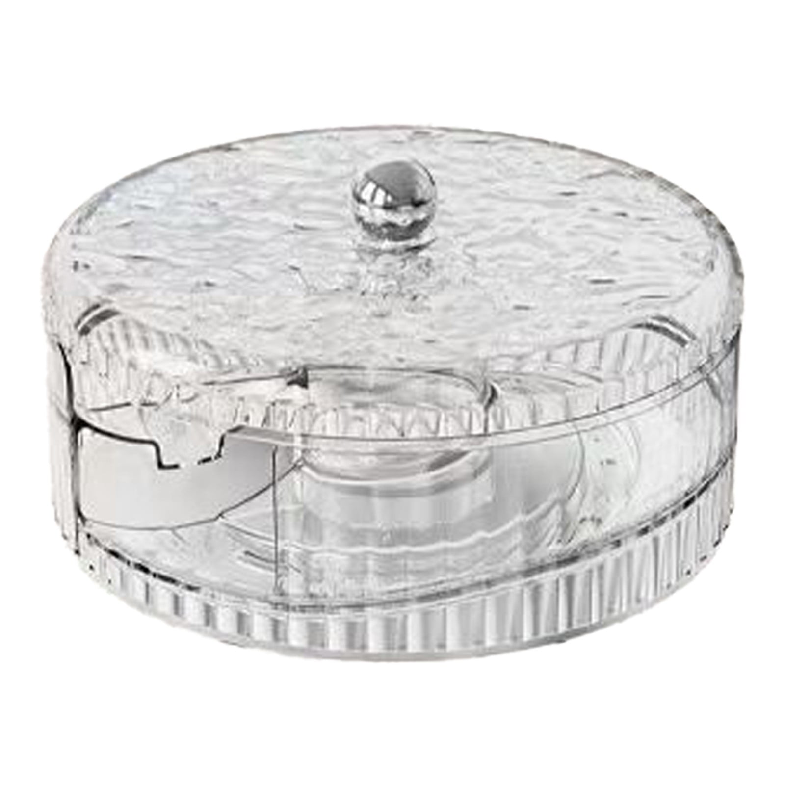 THHEIC Clear Plastic Automatic Rolling Egg Organizer and Dispenser with Sturdy Lid, Stackable Refrigerator Storage Bin for Space-Saving Kitchen Organization