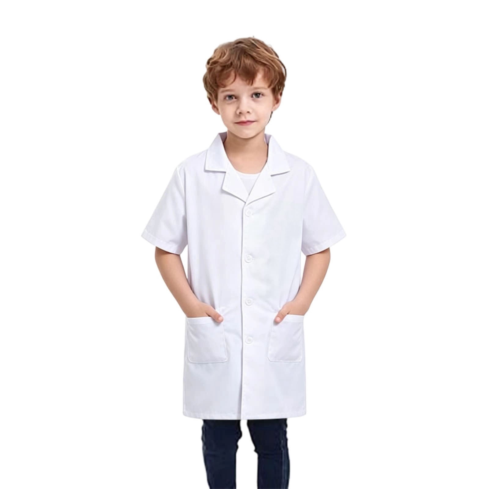 THHEIC Doctor Lab Coat for Boys Girls, Lapel and Two Side Pockets ...