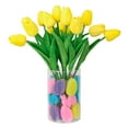 thumbnail image 1 of THHEIC Easter Decorations Set, 15 PCS Artificial Tulips with 30 PCS Bunnies Vase Filler, Spring Home Decoration Centerpieces for Tables, No Vase Included, Party Table Decor, 1 of 8