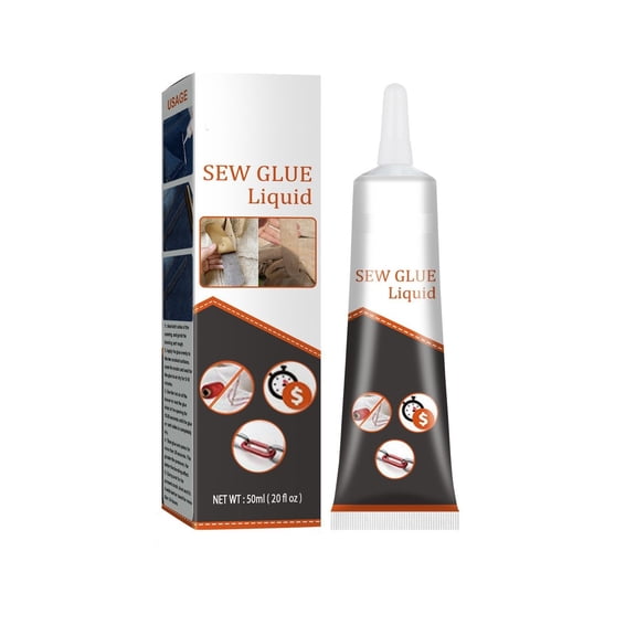 THHEIC Fabric Seam Adhesive, 50ml Textile Repair Glue for Pants Mending, Fabric Bonding, Craft Projects and Multipurpose Clothing Repair Use