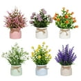 thumbnail image 1 of THHEIC Fake Flowers Small Artificial Faux Plants Indoor Summer Spring Decor for Centerpiece Table Decorations Home Office Desk Wedding Apartment Decor, Random 1PCS, 1 of 7