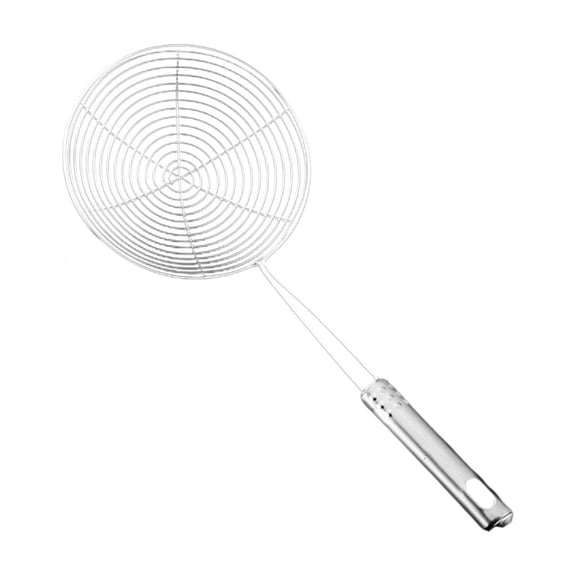 THHEIC Generic Strainer Skimmer Ladle Stainless Steel Wire Skimmer Spoon Ergonomic Handle and Spider Mesh Filter with Handle for Kitchen Frying Food, Pasta, Spaghetti 