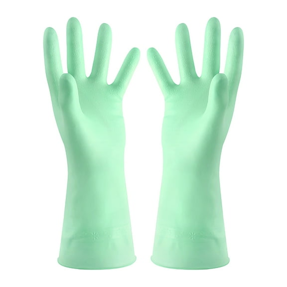 THHEIC Heavy Duty PVC Cleaning Gloves, Textured Non Slip Grip Design, Puncture Resistant Protective Mittens, Multipurpose Wear Resistant Gear for dishwashing, gardening