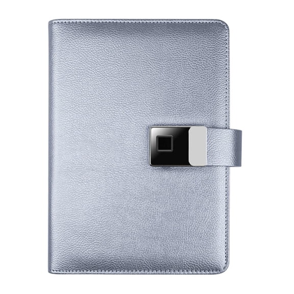 THHEIC Intelligent Fingerprint Unlocking Notebook A5 Loose Business Notebook Mobile Wireless Charging Smart Password Keeper Journal Computer Website Logins