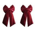 thumbnail image 1 of THHEIC Large Red Velvet Christmas Bow 36x18 inches, Extra-Large Tree Topper for Xmas Decor, Indoor/Outdoor Festive Bow for Wreaths, Mantle, and Holiday Displays, 1 of 4