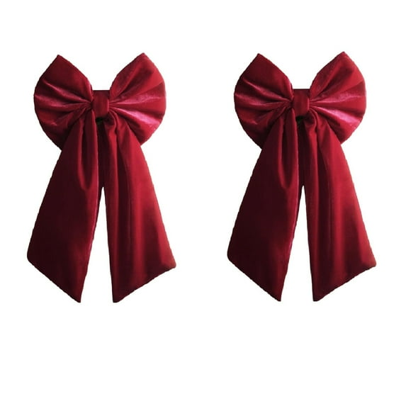 THHEIC Large Red Velvet Christmas Bow 36x18 inches, Extra-Large Tree Topper for Xmas Decor, Indoor/Outdoor Festive Bow for Wreaths, Mantle, and Holiday Displays
