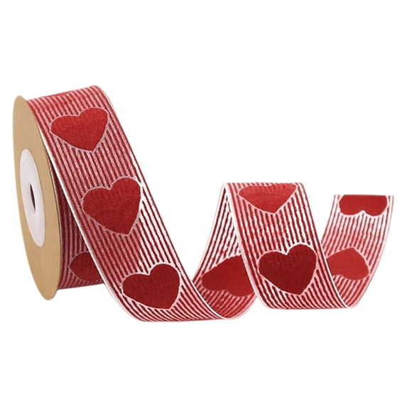 THHEIC Married or Valentine's Day Ribbon Red and White Ribbons Crafts,Wreath,Gift Wrapping,Wedding Decoration and DIY Handmade Hair Bows