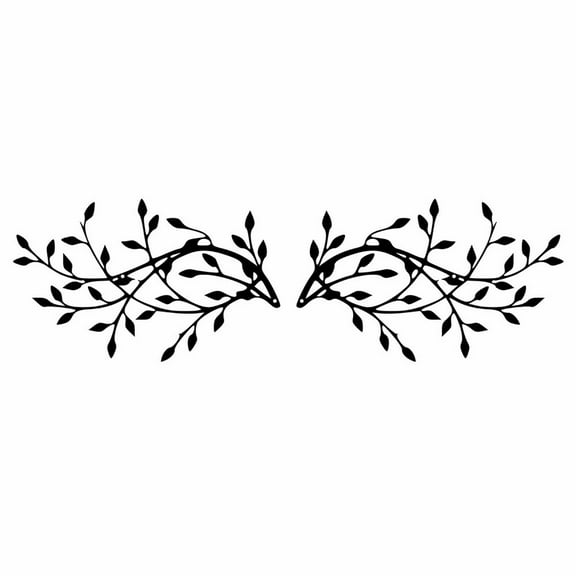 THHEIC Metal Vine Wrought Iron Wall Hanging, Tree Leaf Wall Decor, Olive Branch Scroll Sculpture Art for Above The Bed, Home Decor, Branches Hanging Decor