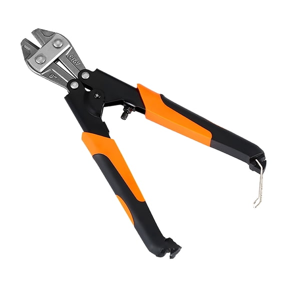 THHEIC Mini Bolt Cutter 8-inch, Spring Loaded Heavy Duty Wire and Cable Cutter with Anti-slip Handle, Small Bolt Snips Clippers for DIY and Repair