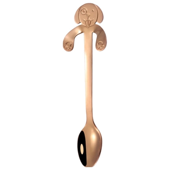 THHEIC Mini Dog Hugging Coffee and Tea Spoon Set, Cute Doggy Design Sugar and Dessert Spoon with Hanging Hole, for Coffee, Tea, Soups, and Seasoning, Home Kitchen Decor