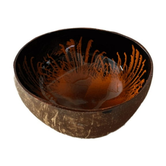 THHEIC Natural Coconut Decorative Storage Bowl, Multifunctional Desktop Organizer, Rustic Entryway Ornament, Creative Container for keys candies small sundries and home daily decoration