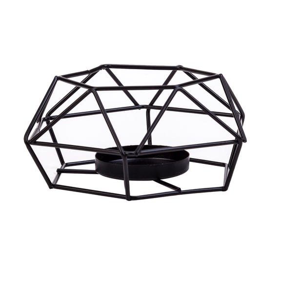THHEIC Nordic Retro Iron Tea Light Candle Holder, Candlestick Lamp Lantern for Table Centerpiece, Dining and Living Room Decor for 2026, Wedding Party Entryway