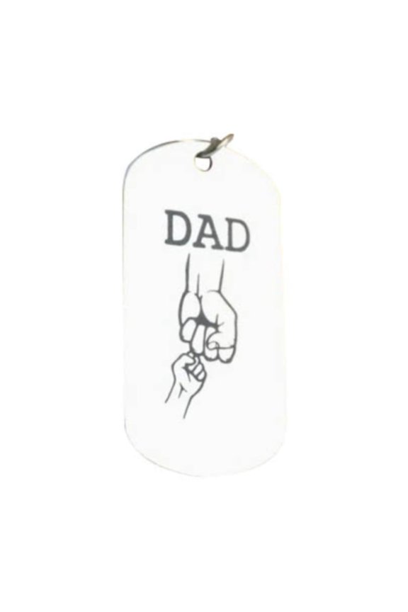 Personalized Keychain Gift for Father's Day, Customized Engraved Keyring for Dad, Papa, Daddy, and Husband, Men's Key Pendant