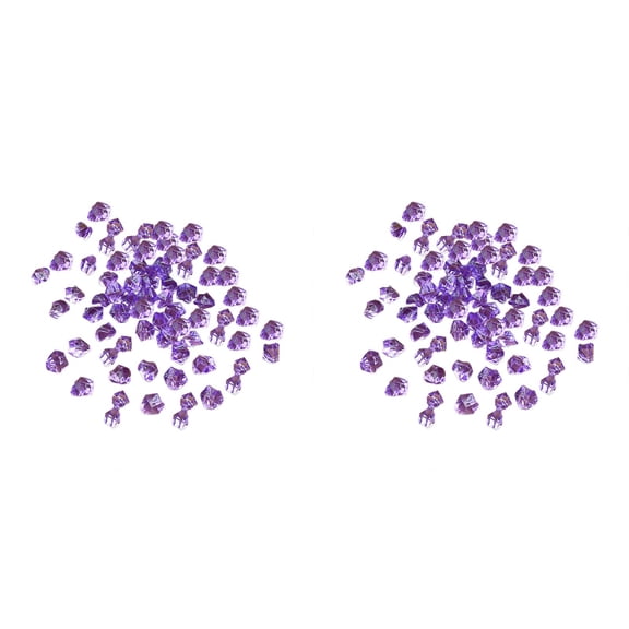 THHEIC Purple Acrylic Ice Rocks, Sparkling Purple Fake Diamonds, Plastic Gems for Vase Fillers, Table Scatter Decor, Marble Display, and Centerpiece Embellishments